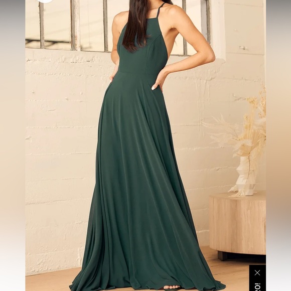 Lulu’s Mythical Kind of Love Dark Green Maxi Dress - Picture 2 of 9